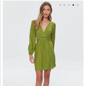 Cutout Plunging Mini Dress
